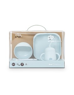 Set Vajilla 4 Pcs de Silicona Mod Mockup Azul 2