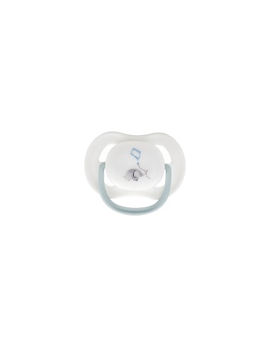 Set 3 Pcs Silicona Chupetero+Chupete+Biberon Azul