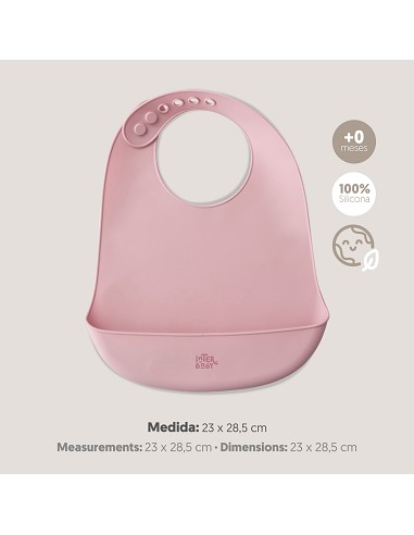 Babero Silicona Rosa Maquillaje