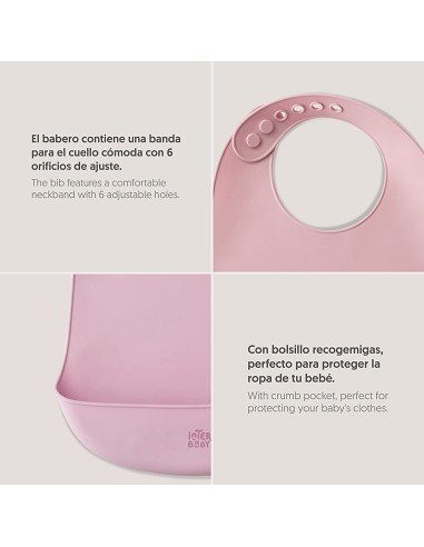 Babero Silicona Rosa Maquillaje