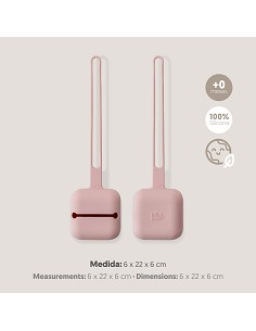 Portachupete  Silicona Rosa Maquillaje 2