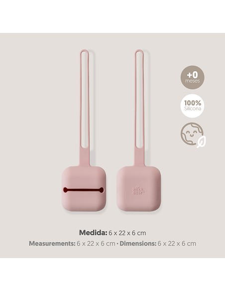 Portachupete  Silicona Rosa Maquillaje