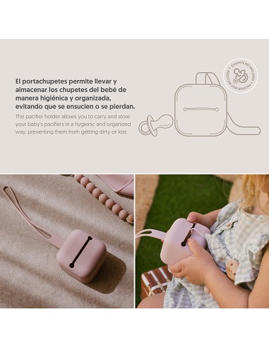 Portachupete  Silicona Rosa Maquillaje