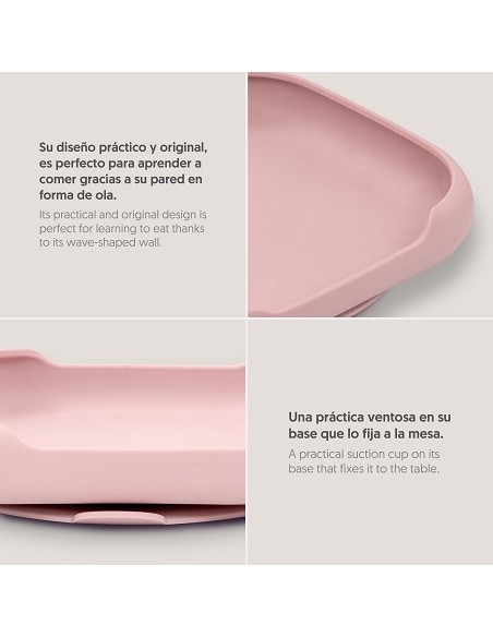 Plato Llano de Silicona Rosa Maquillaje