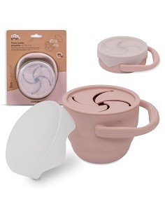 Porta Snacks de Silicona Rosa Maquillaje