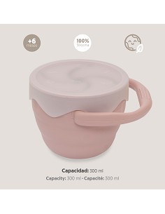 Porta Snacks de Silicona Rosa Maquillaje 2