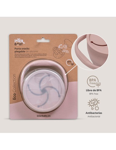 Porta Snacks de Silicona Rosa Maquillaje