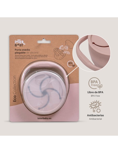 Porta Snacks de Silicona Rosa Maquillaje