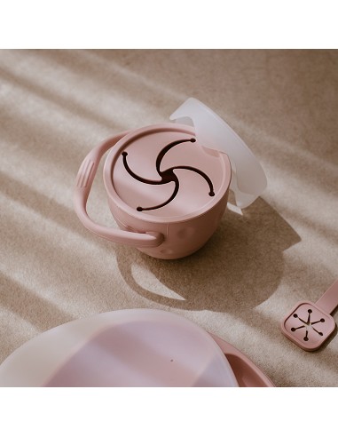 Porta Snacks de Silicona Rosa Maquillaje