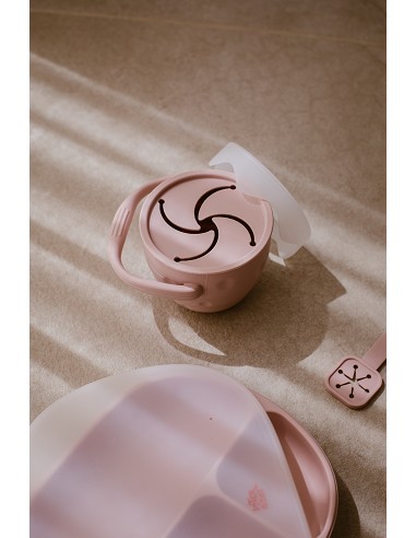 Porta Snacks de Silicona Rosa Maquillaje