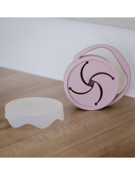 Porta Snacks de Silicona Rosa Maquillaje