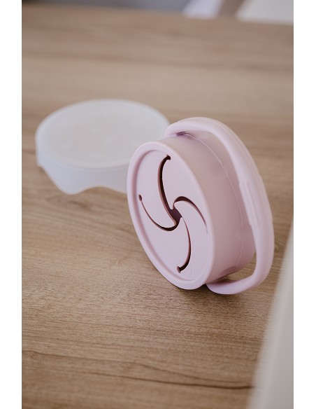 Porta Snacks de Silicona Rosa Maquillaje