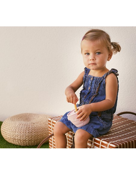 Porta Snacks de Silicona Rosa Maquillaje