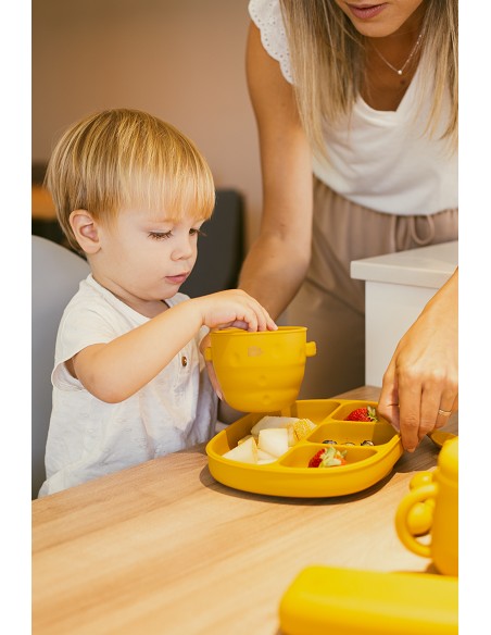 Porta Snacks de Silicona Rosa Maquillaje
