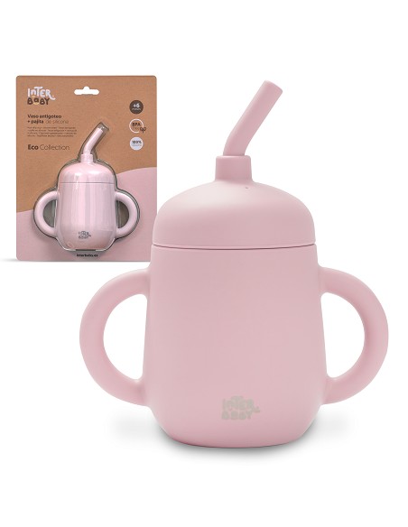 Vaso Antiderrame de Silicona Rosa Maquillaje