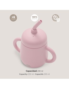 Vaso Antiderrame de Silicona Rosa Maquillaje 2