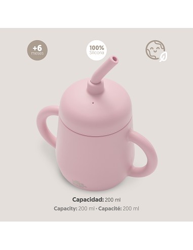 Vaso Antiderrame de Silicona Rosa Maquillaje