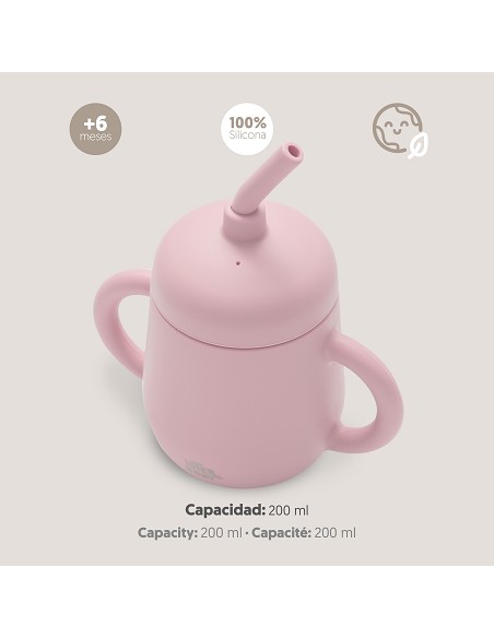 Vaso Antiderrame de Silicona Rosa Maquillaje