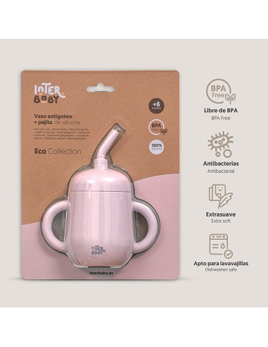 Vaso Antiderrame de Silicona Rosa Maquillaje