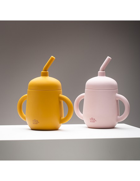 Vaso Antiderrame de Silicona Rosa Maquillaje