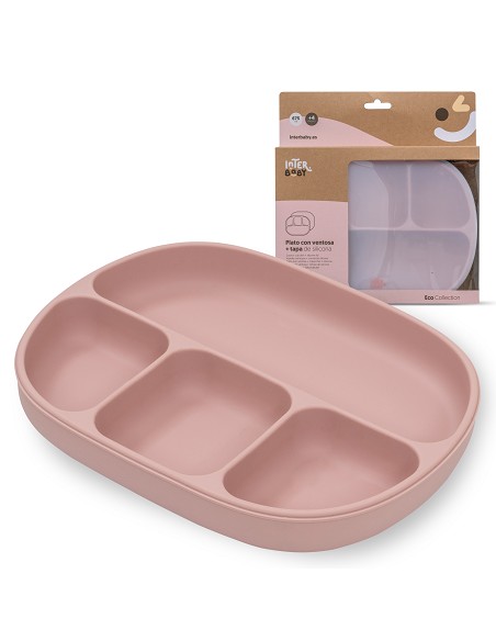 Plato Mas Tapa de Silicona Rosa Maquillaje