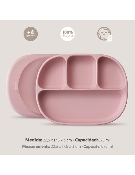 Plato Mas Tapa de Silicona Rosa Maquillaje