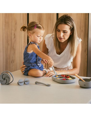 Cuchara y Tenedor de Silicona Rosa Maquillaje