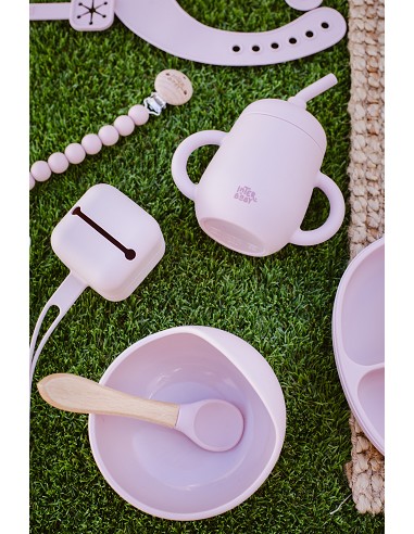 Cuchara y Tenedor de Silicona Rosa Maquillaje