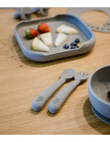 Cuchara y Tenedor de Silicona Rosa Maquillaje