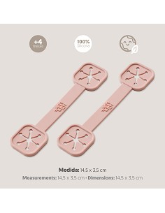 Sujeta Baberos Pack 2 Unds de Silicona Rosa Maquillaje 2