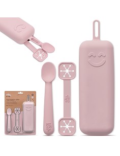 Set Portacubiertos+Cuchara+Sujeta Baberos  de Silicona...