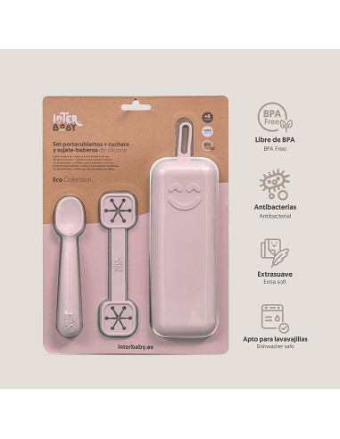 Set Portacubiertos+Cuchara+Sujeta Baberos  de...
