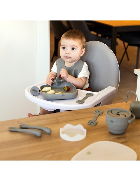 Set Cubiertos Aprendizaje  de Silicona Rosa Maquillaje