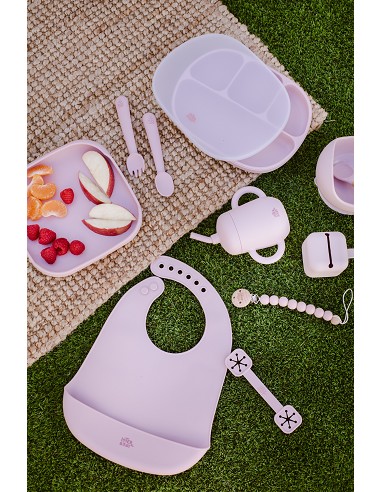 Set Cubiertos Aprendizaje  de Silicona Rosa...