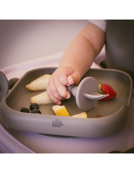 Set Cubiertos Aprendizaje  de Silicona Rosa Maquillaje