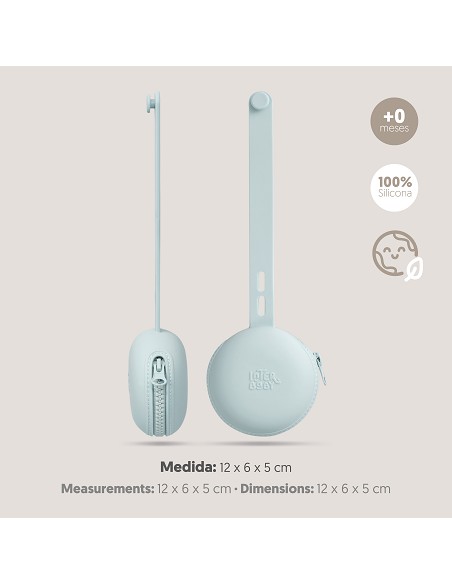 Portachupete Para Chupete Silicona Azul