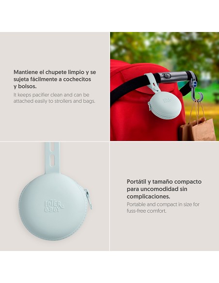 Portachupete Para Chupete Silicona Azul