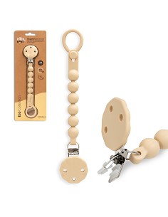 Chupetero Silicona Cadena Arena