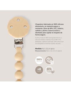 Chupetero Silicona Cadena Arena 2