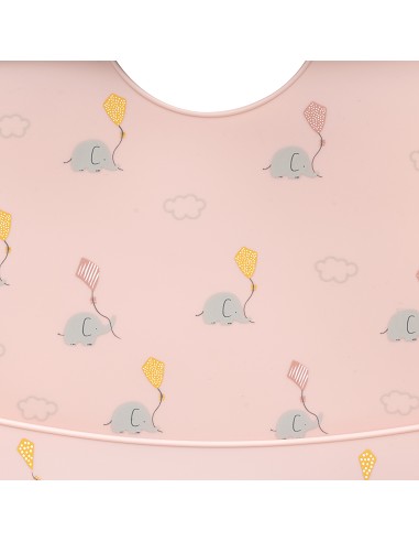 Babero Silicona Estampaddo Modelo Elefantes...