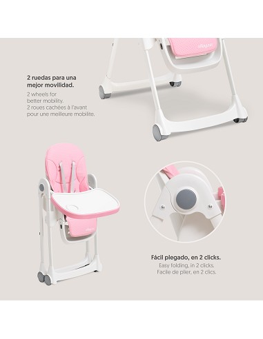 Trona Aluminio Mod Comfort Eat Rosa