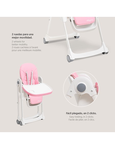 Trona Aluminio Mod Comfort Eat Rosa