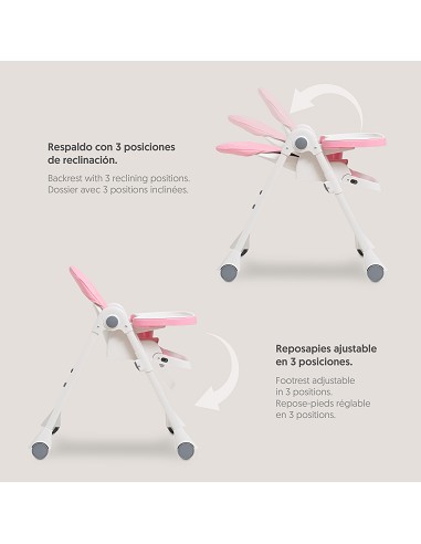 Trona Aluminio Mod Comfort Eat Rosa