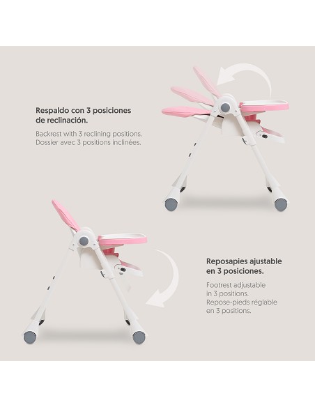 Trona Aluminio Mod Comfort Eat Rosa