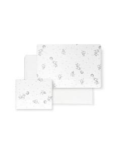 Triptico Coche Franela Elefante Globo Continuo Bco/Gris