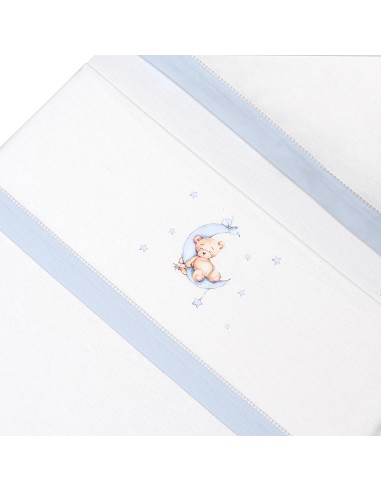 Triptico Minicuna Franela Estampado Oso Luna...