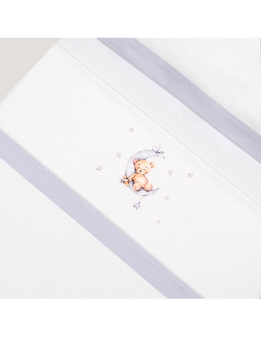 Triptico Minicuna Franela Estampado Oso Luna...