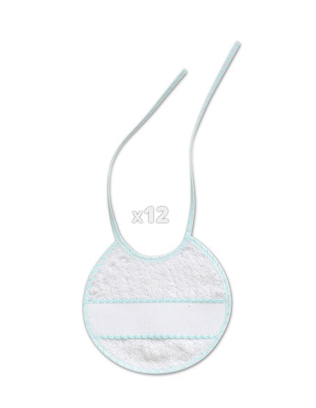 Babero Punto Cruz 20X20 Bco/Verde