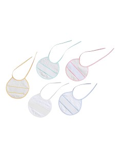 Babero Punto Cruz 20X20 Pack 2 Percha Azul