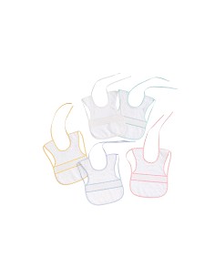 Babero Punto Cruz 25X35 Pack 2 Percha Azul